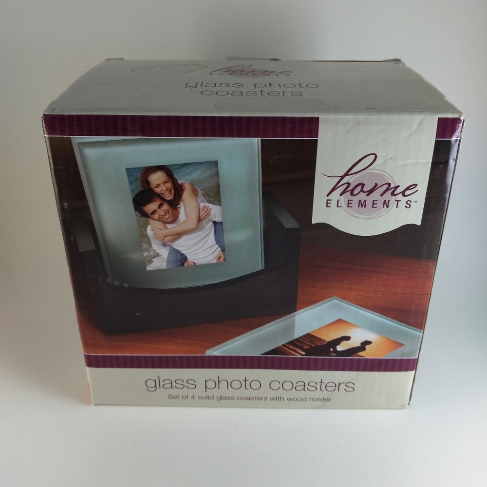 Glass photo coasters, Home Elements